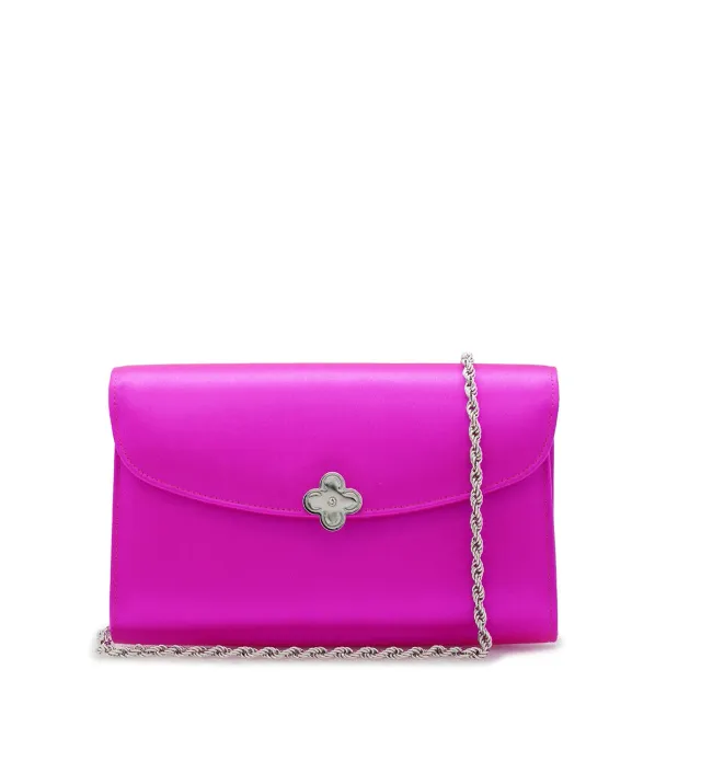Cardinal Milano Lady Princess Fuchsia Clutch Seta Fucsia