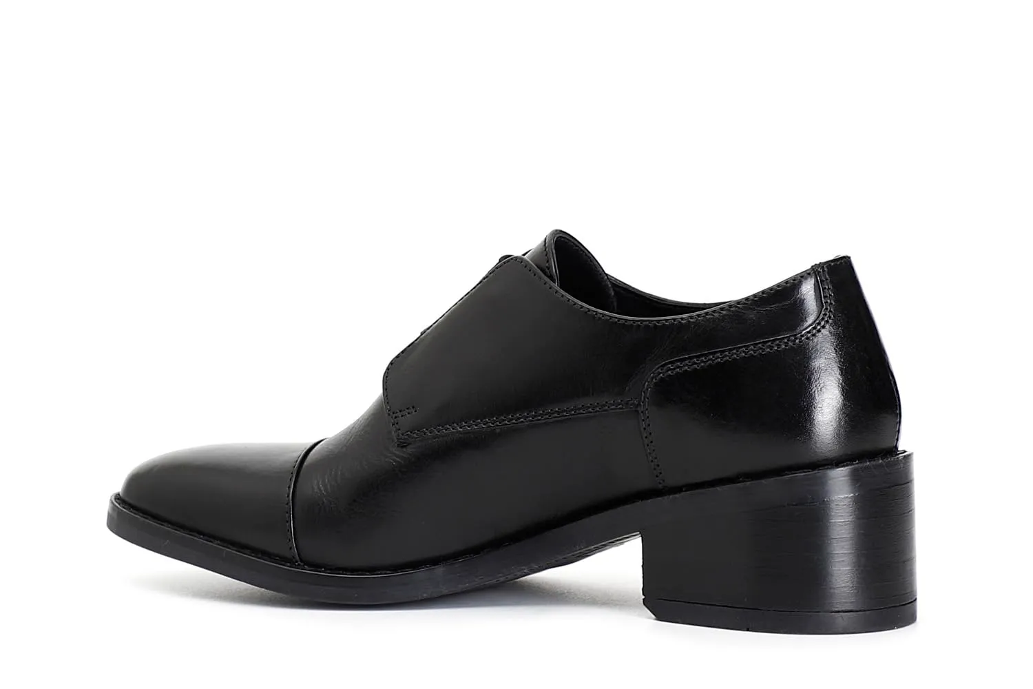 CafèNoir derby donna pelle nero elastico tacco 50 mm