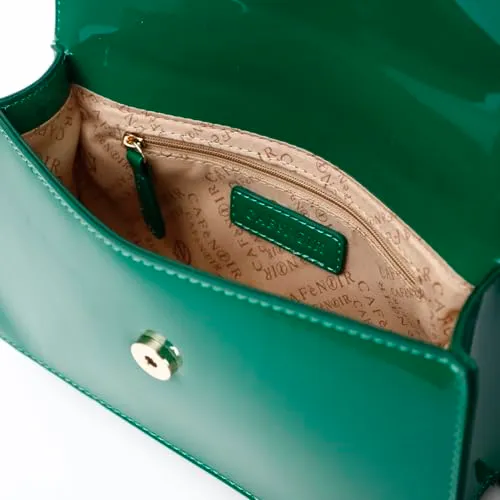 CafèNoir Borsa a Spalla Vernice Verde Minibag Rigida