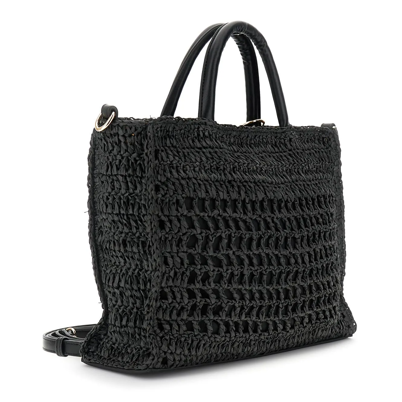CafèNoir Crochet borsa a mano rafia con charms
