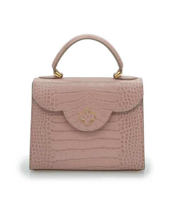 Cardinal Milano First Lady Tea Rose borsa pelle rosa antico