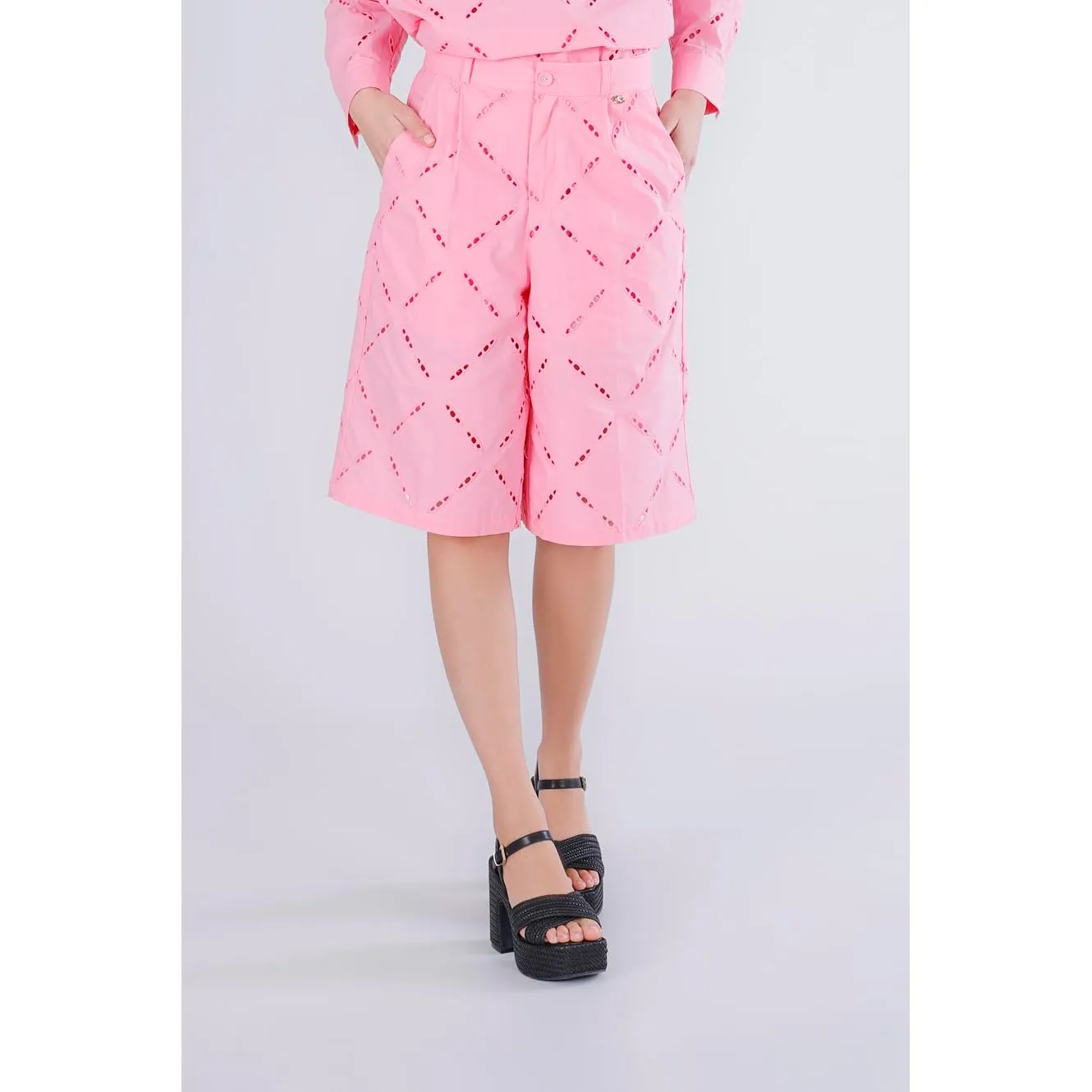 CafèNoir Bermuda San Gallo pantaloncini donna rosa M