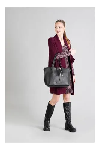 CafèNoir Borsa Reversibile Floreale a Mano Nera