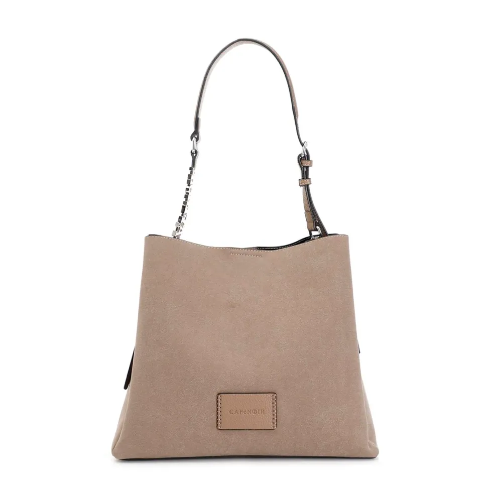 CafèNoir Spalla Effetto Suede Borsa a Tracolla Taupe