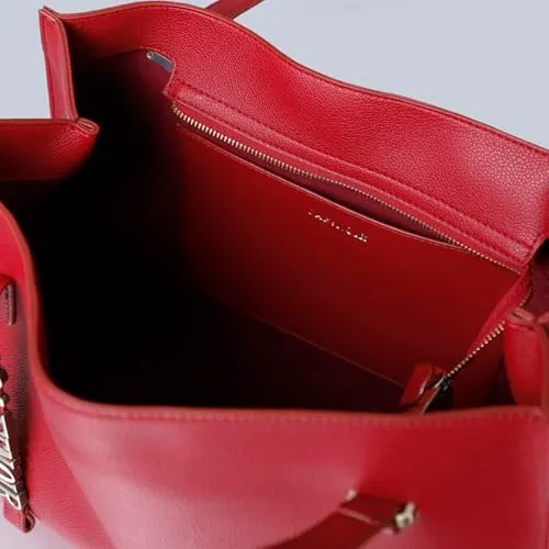 CafèNoir Borsa Morbida Mano Rossa Lettering Metallo
