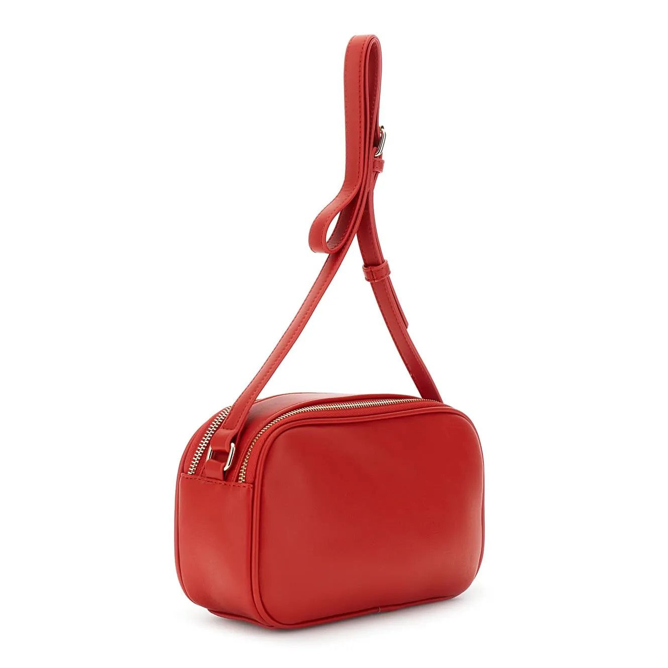 CafèNoir Camera Bag Effetto Pelle Borsa Rossa
