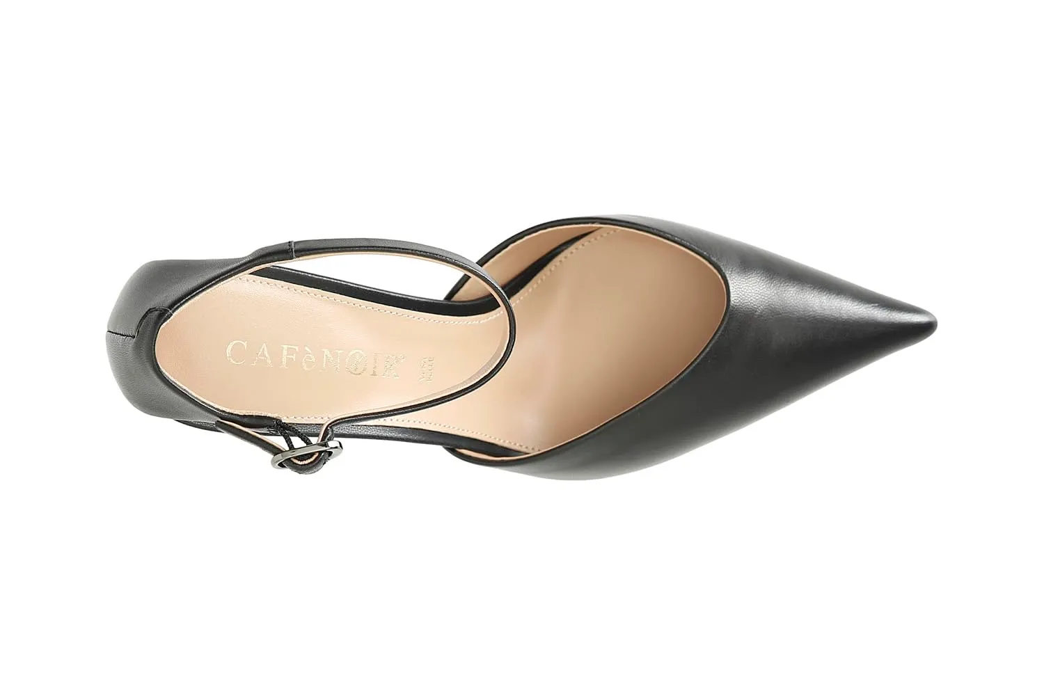 CafèNoir Décolleté Pelle Nero 38 Laccio Tacco 8,5 cm