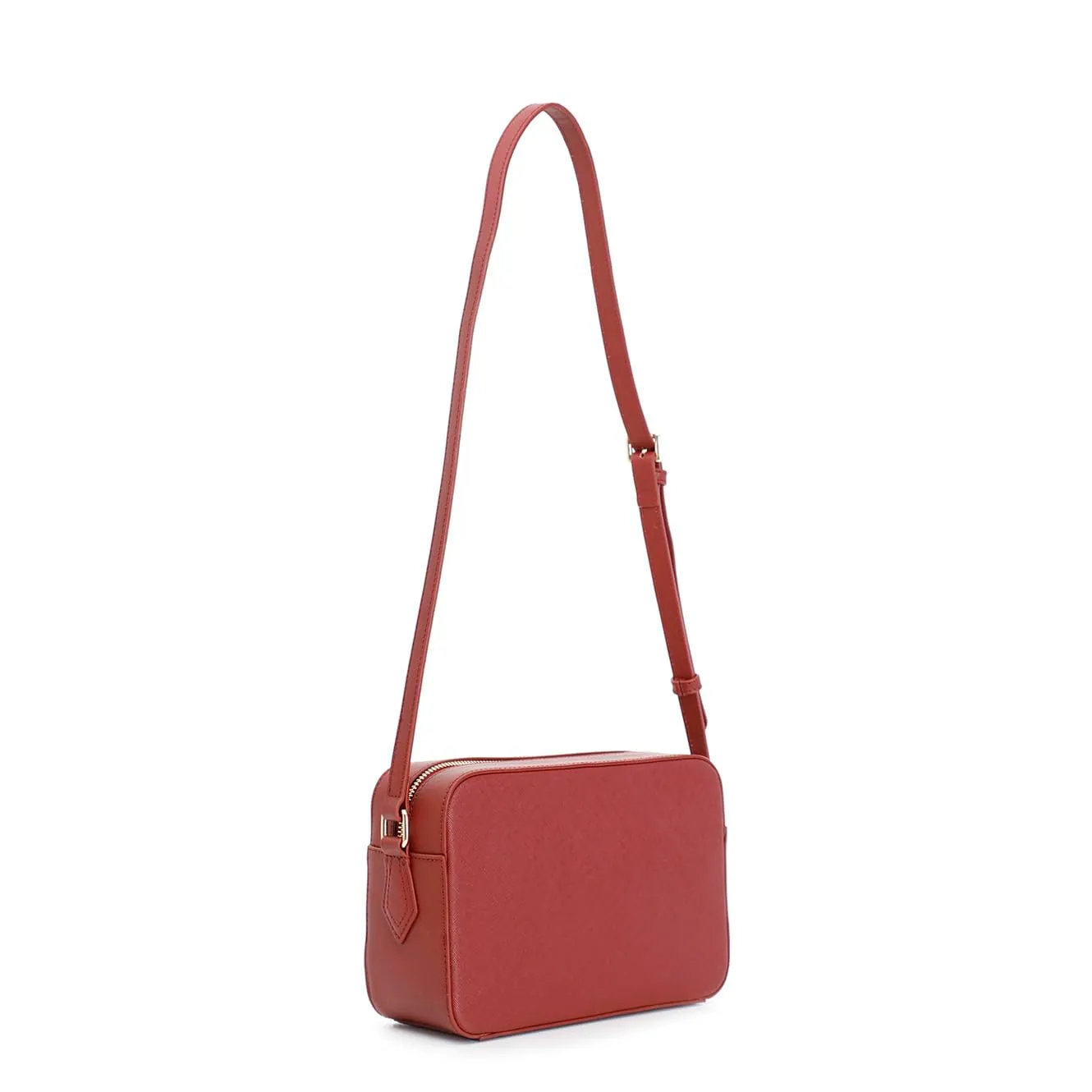 CafèNoir Camera Bag borsa saffiano rossa charm