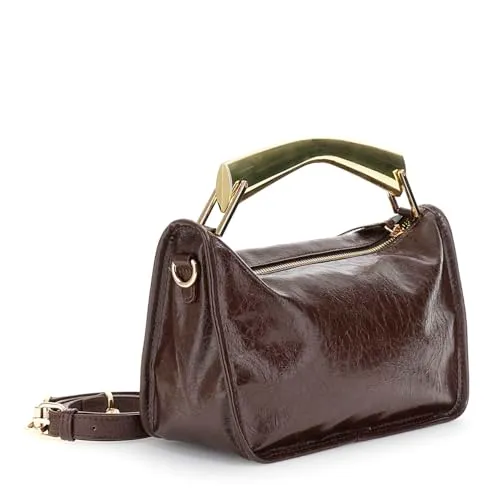 CafèNoir Naplak Mini Bag Pochette Burgundy Metallo