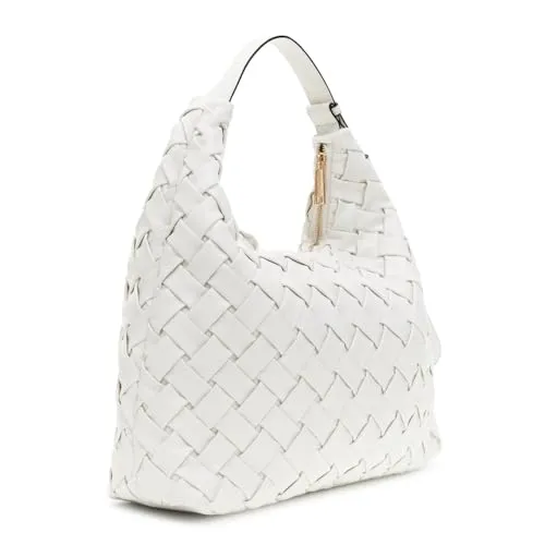 CafèNoir Sacca Nappa Intrecciata borsa lettering metallo