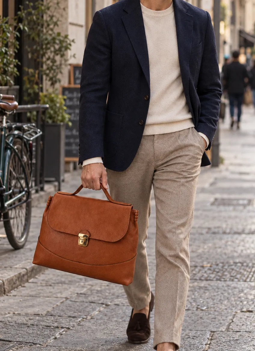 Aigin Milano Brera Borsa Lavoro in Pelle