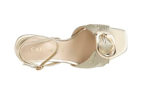 CafèNoir sandali schiava donna ricamo oro 8,5 cm