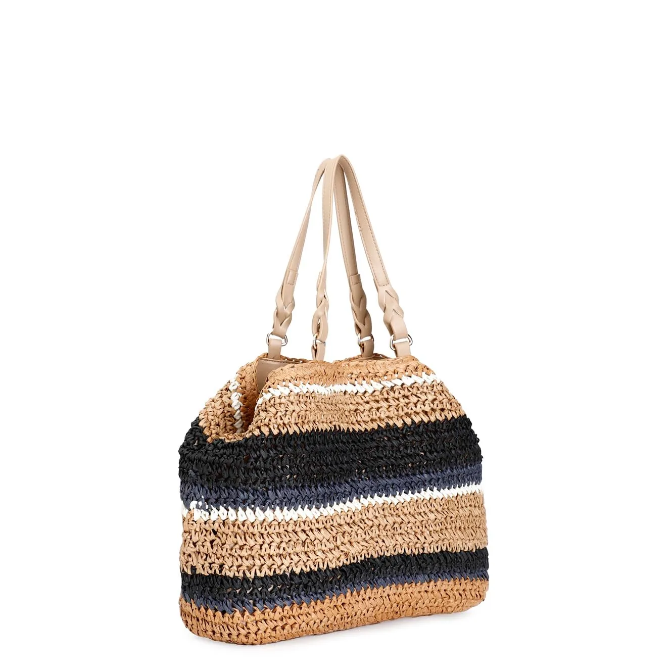 CafèNoir Tote Crochet Fatta a Mano Multi Nero