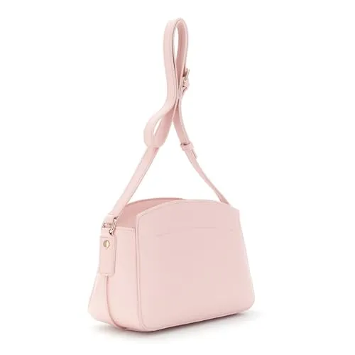 CafèNoir Borsa a Tracolla Effetto Saffiano con Charm