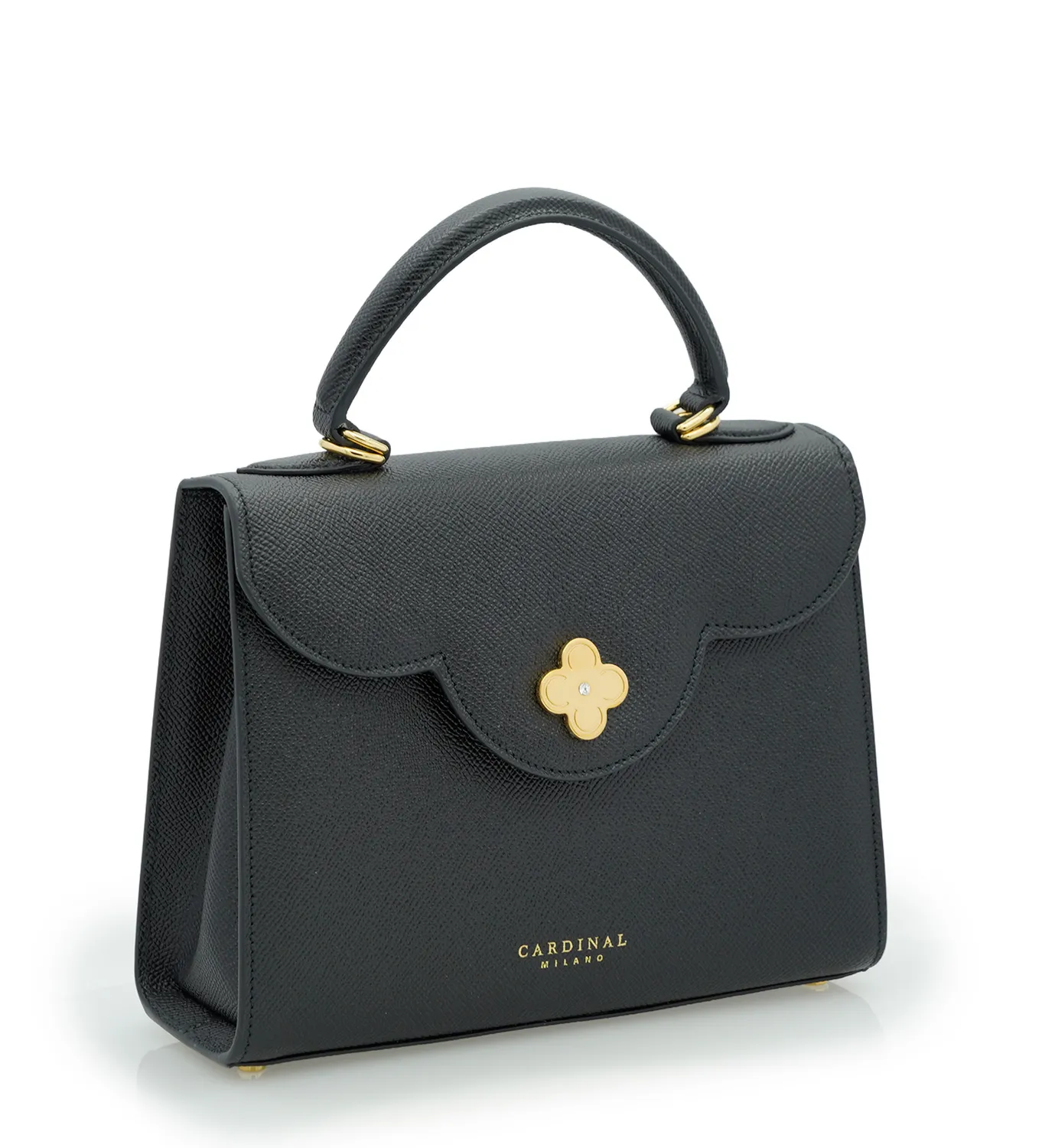 Cardinal Milano First Lady borsa vitello martellato nero tracolla