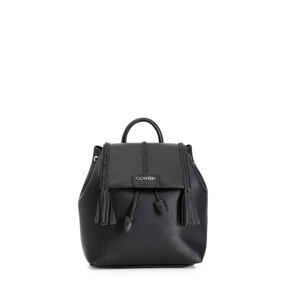 CafèNoir Zaino Trecce Nappe Donna Nero Morbido