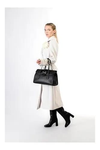 CafèNoir Shopping Bag Pattina Morsetto Nera