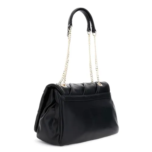 CafèNoir Borsa Spalla Nera Plissé Catena Pattina
