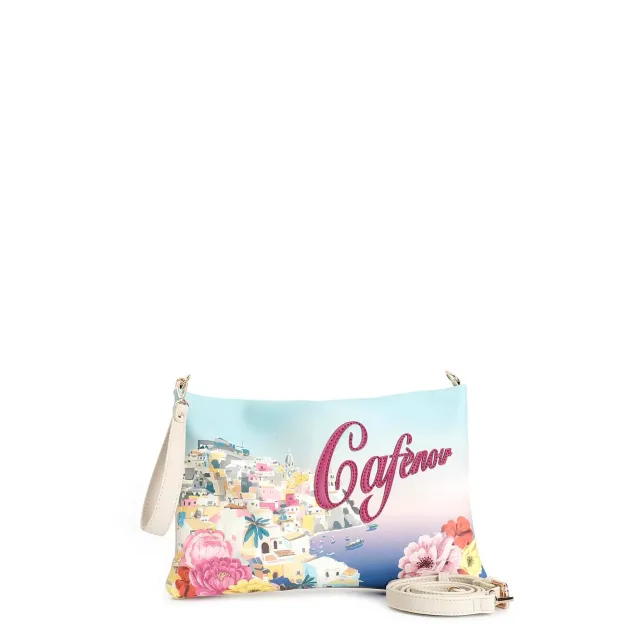 CafèNoir Pochette Stampa Borsa a Tracolla Manigliotto