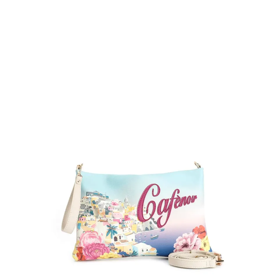 CafèNoir Pochette Stampa Borsa a Tracolla Manigliotto