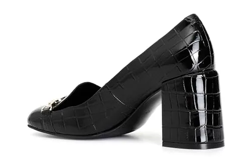 CafèNoir Décolleté Donna Stampa Cocco Nero Tacco 80 mm