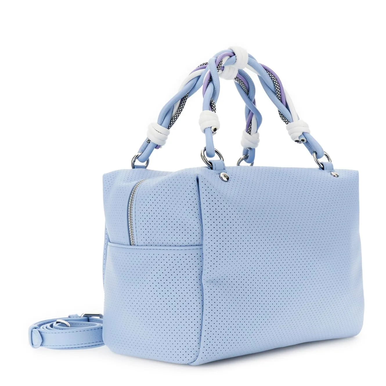 CafèNoir Borsa a mano donna nappa malva traforata
