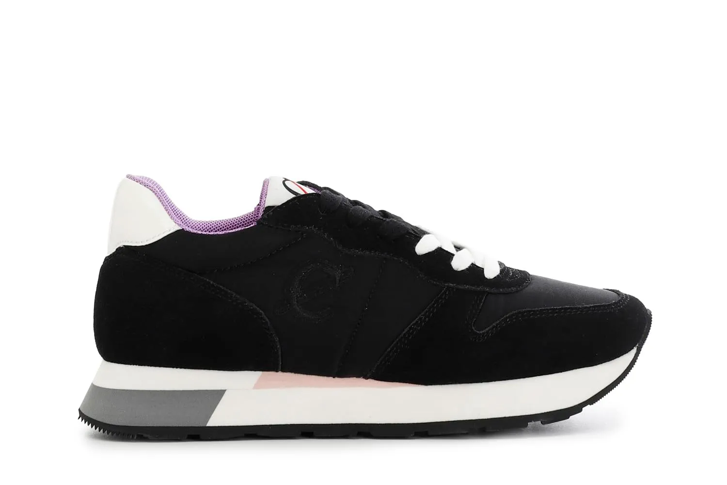 CafèNoir Sneakers Donna Pelle Scamosciata Grigio Lacci