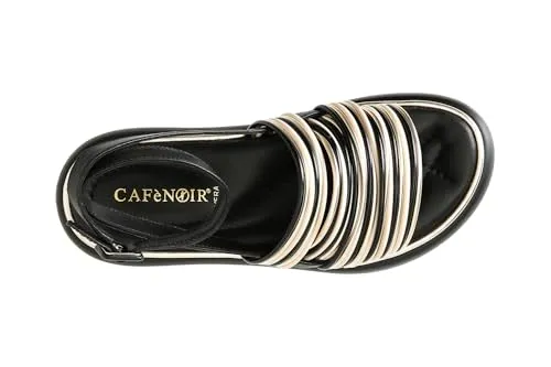 CafèNoir Sandali Donna Multilistini Multi Nero 39