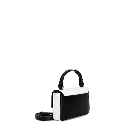 CafèNoir Bicolore Borsa a Mano Nera Pattina