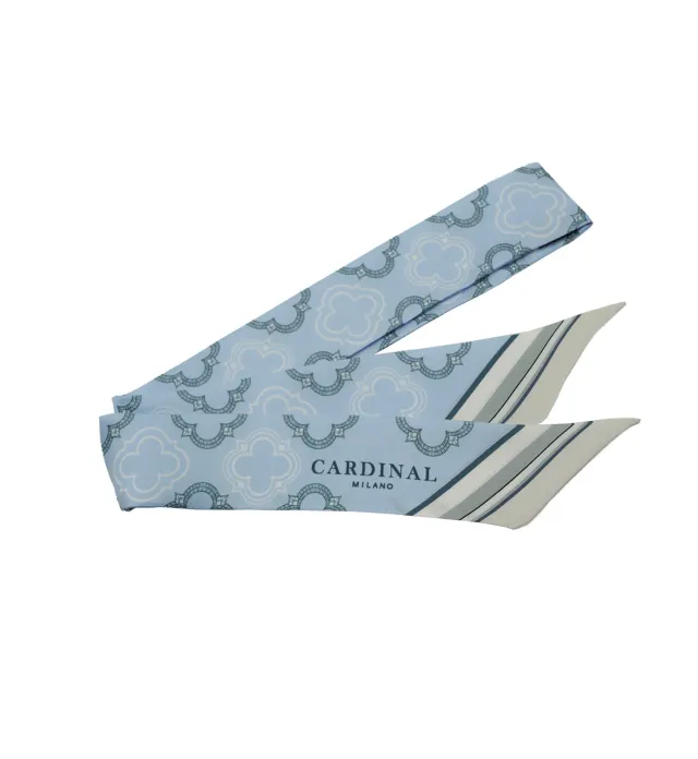 Cardinal Milano Sky Blue twill seta azzurro per borsa