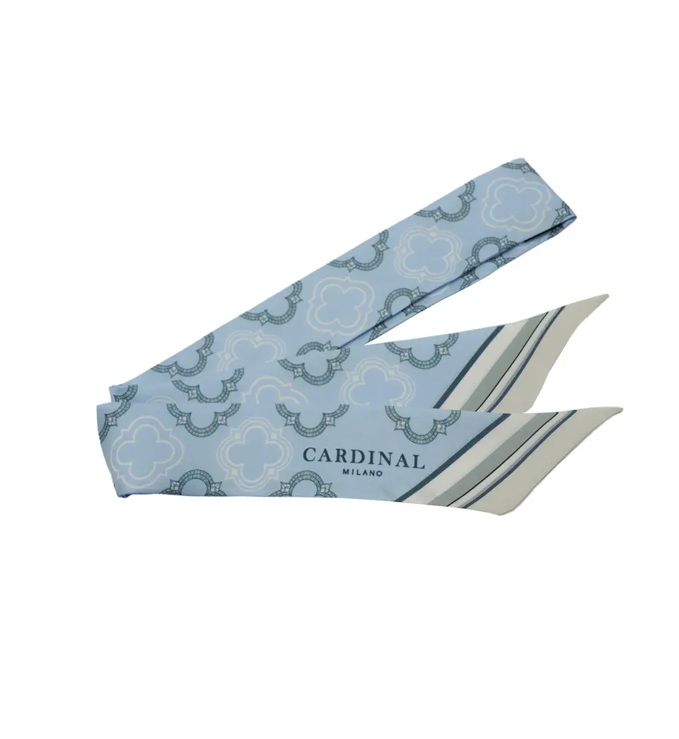 Cardinal Milano Sky Blue twill seta azzurro per borsa