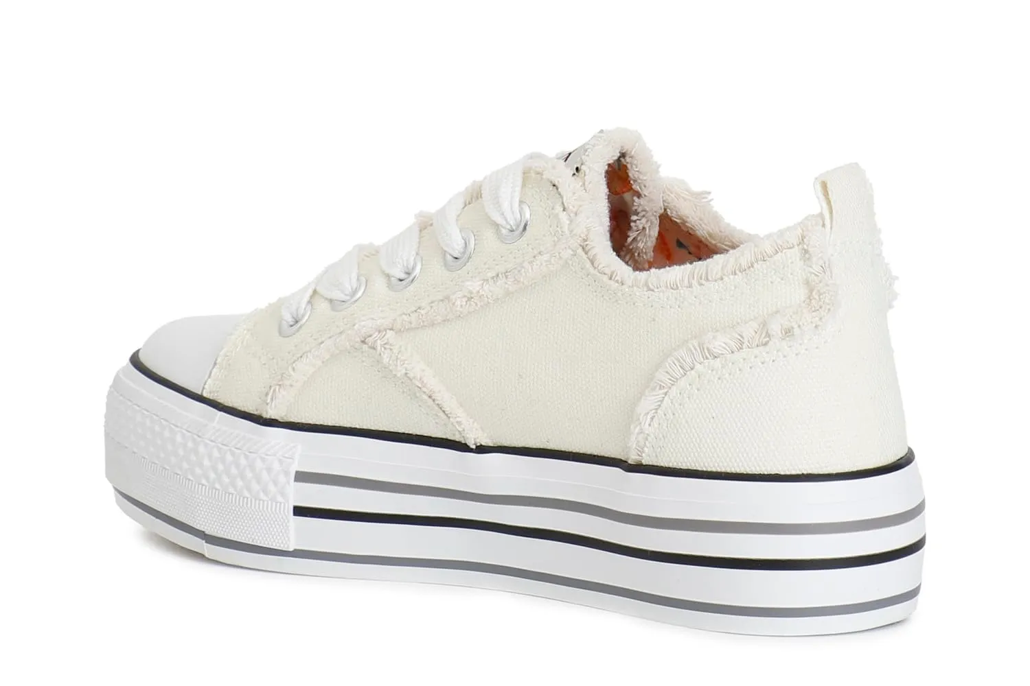 CafèNoir Sneakers Canvas Bianche con Accessori