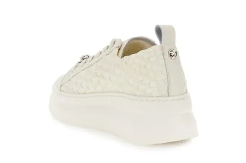 CafèNoir Sneakers Donna Pelle Intrecciata Off White