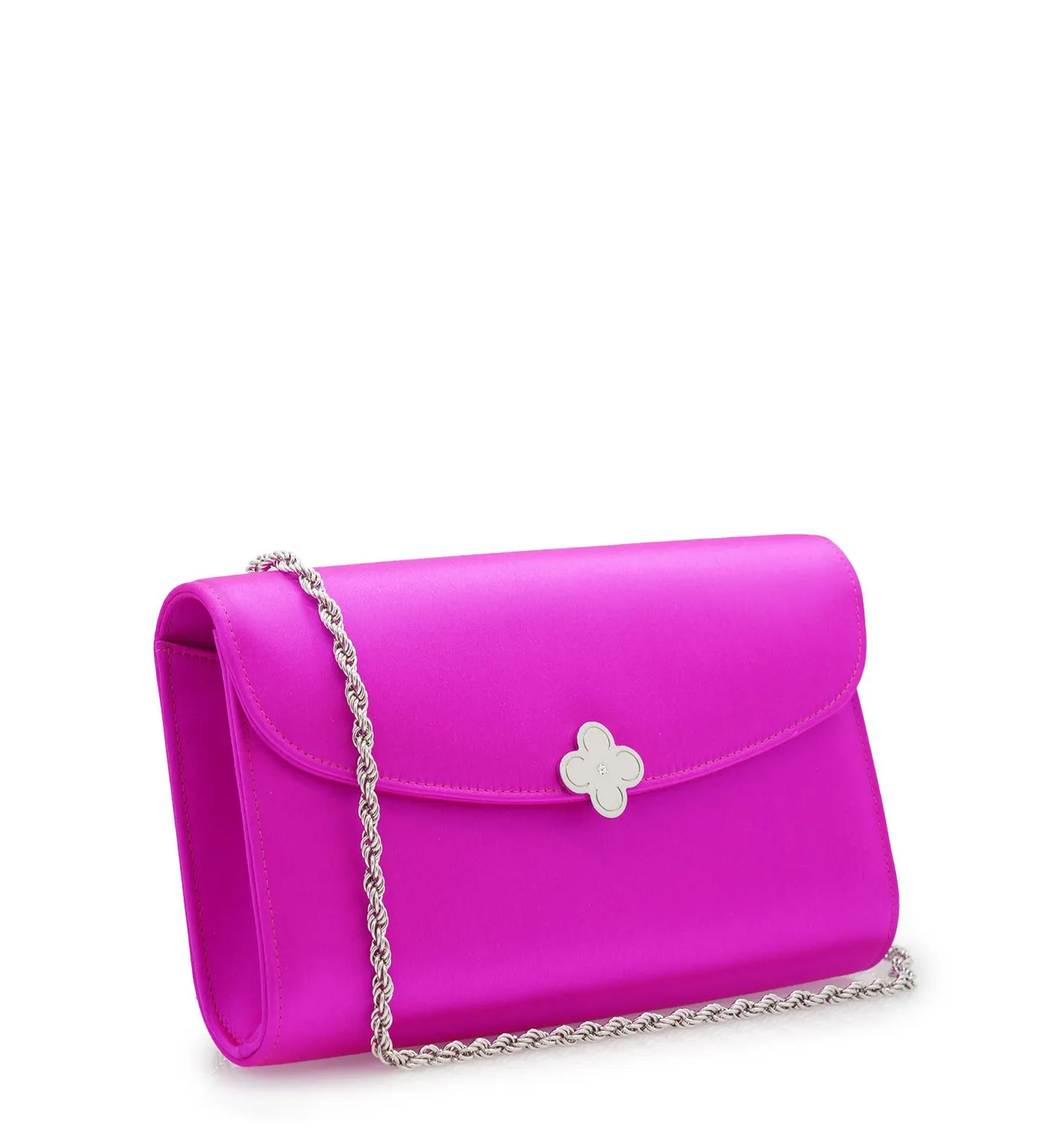 Cardinal Milano Lady Princess Fuchsia Clutch Seta Fucsia