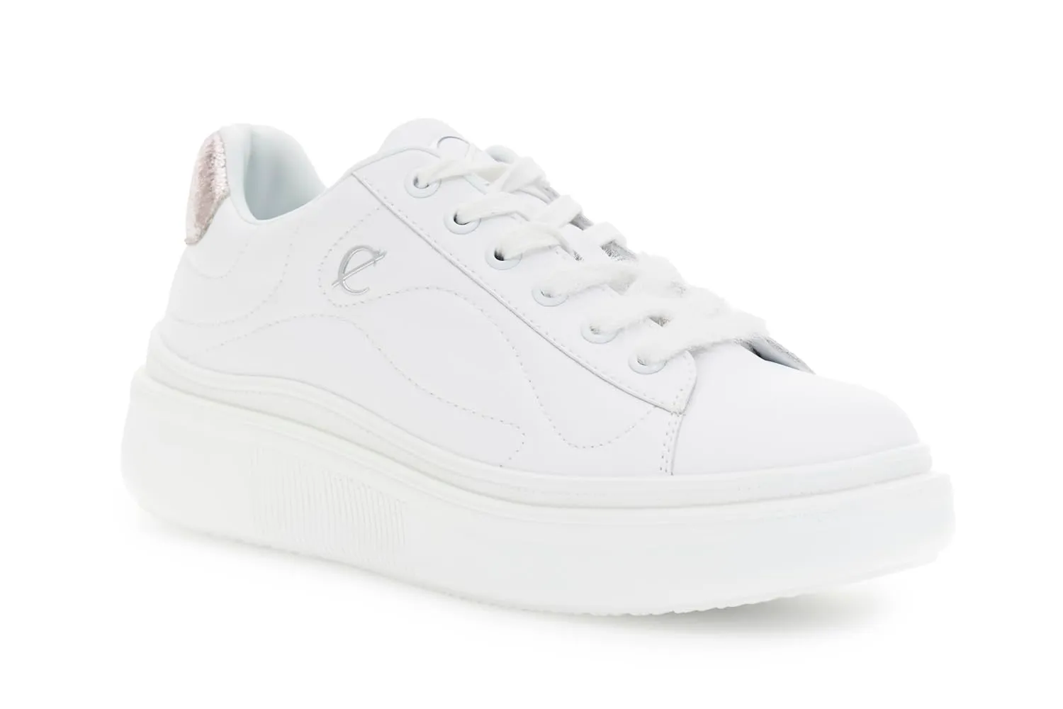 CafèNoir Sneaker Donna Pelle Bianca Onde Taglia 39