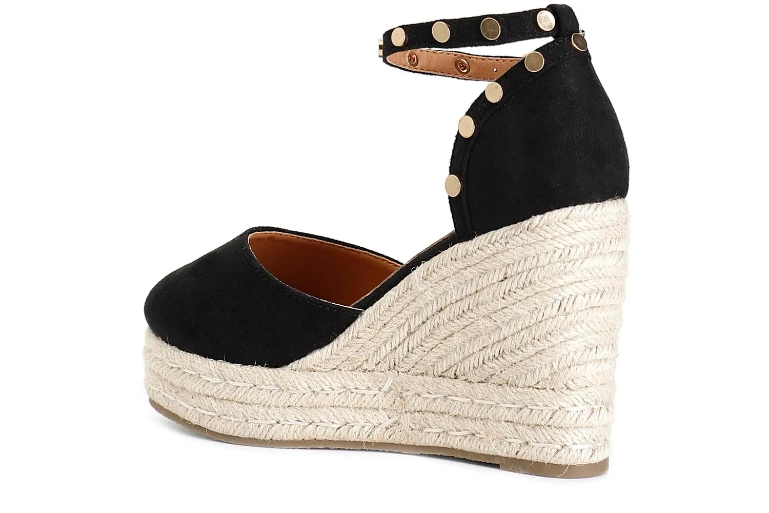 CafèNoir Décolleté Microfibra Borchie Zeppa Corda