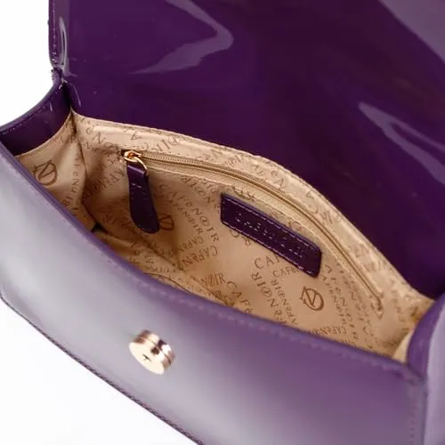 CafèNoir minibag donna vernice viola tracolla strass