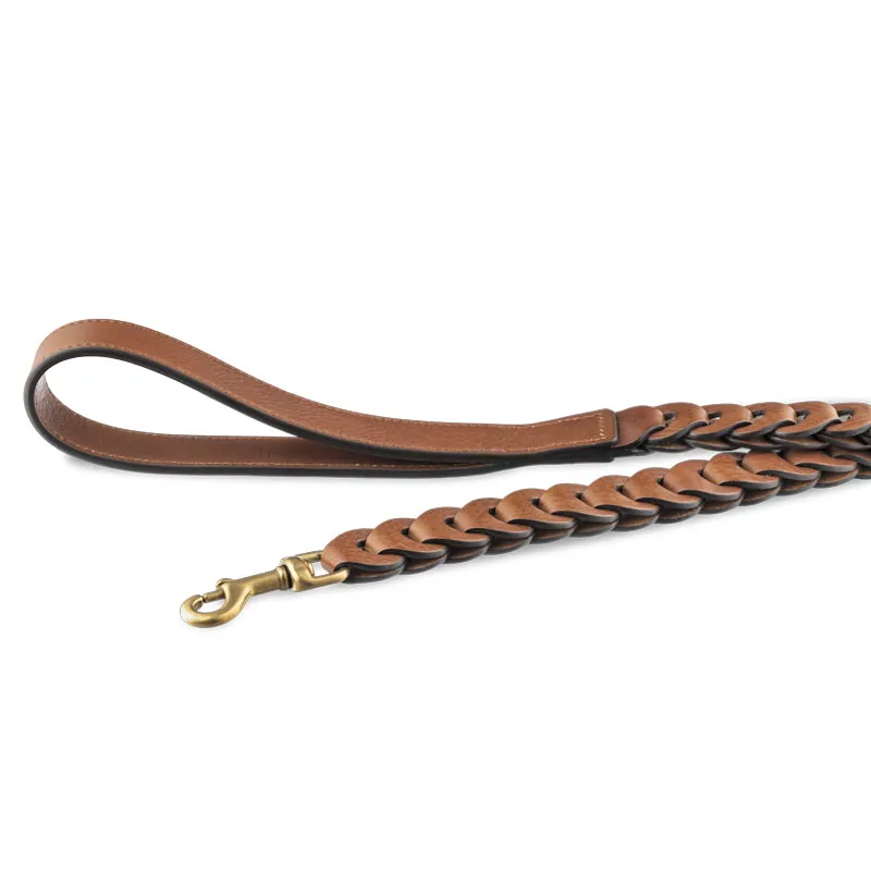Re Artù in Firenze Twigo guinzaglio pelle intrecciato 110 cm