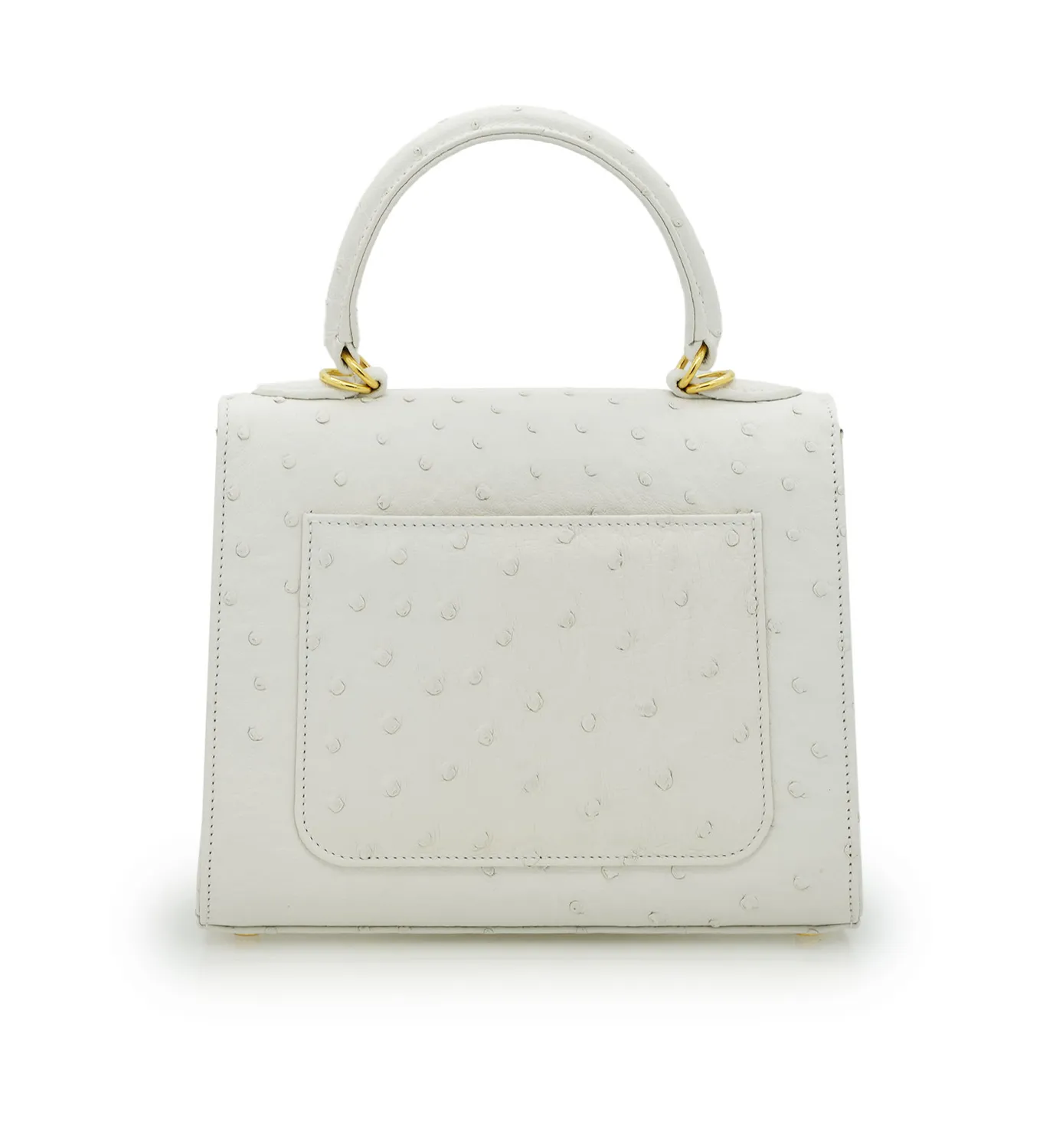 Cardinal Milano First Lady White Ostrich borsa bianca struzzo