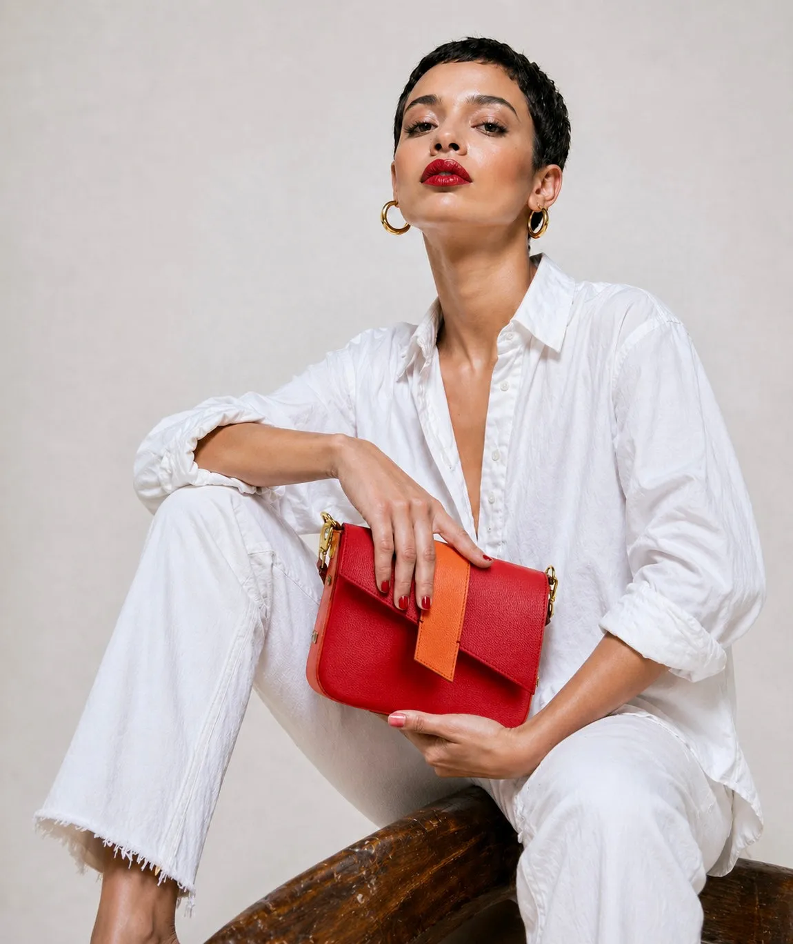 Figus Cherie Medium borsa a mano bicolore