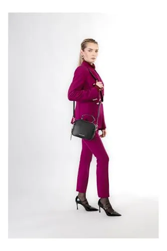 CafèNoir Camera Bag Donna Nera Saffiano Doppia Zip