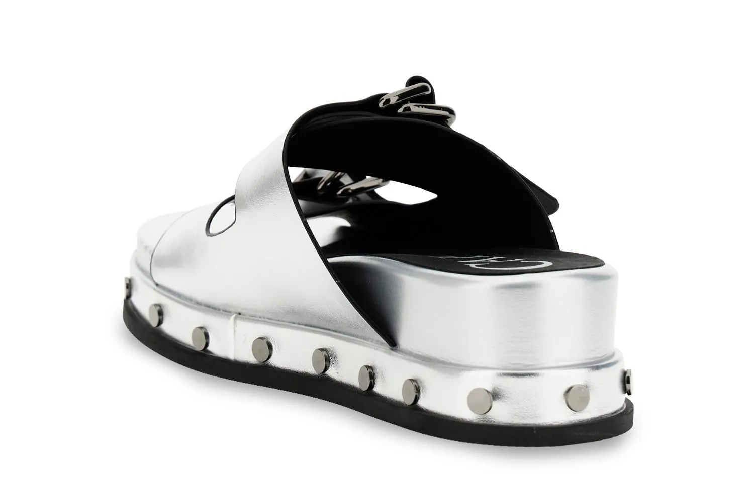 CafèNoir Frate sandali platform donna Argento 39 laminato