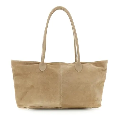 CafèNoir bauletto pelle scamosciata beige donna