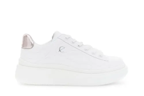 CafèNoir Sneaker Donna Pelle Bianca Onde Taglia 39