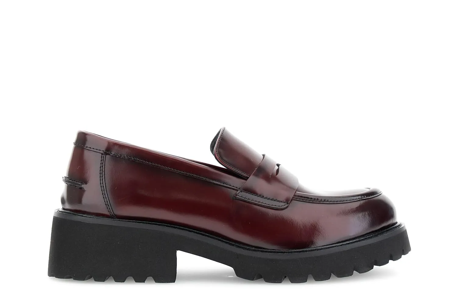 CafèNoir Mocassini Pelle Abrasivata Donna suola chunky