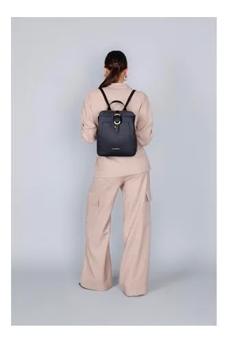 CafèNoir Zaino Effetto Pelle Saffiano Nero Donna