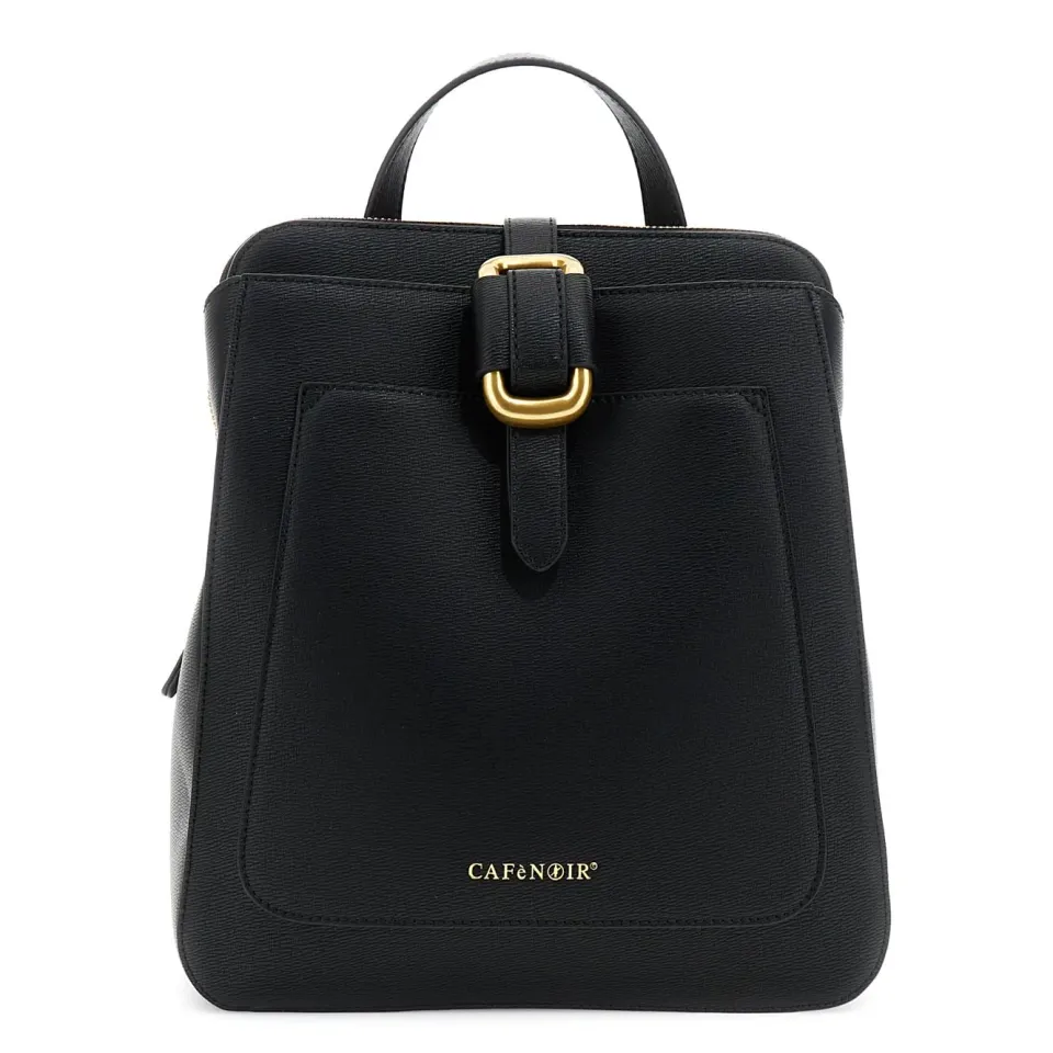 CafèNoir Zaino Effetto Pelle Saffiano Nero Donna