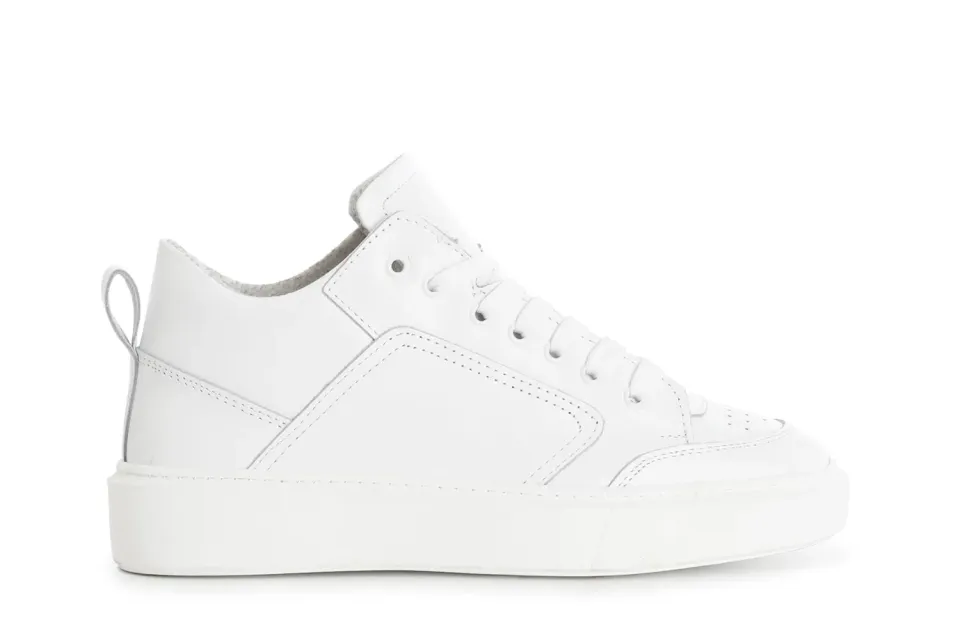 CafèNoir Sneakers Uomo Pelle Allacciate Bianche