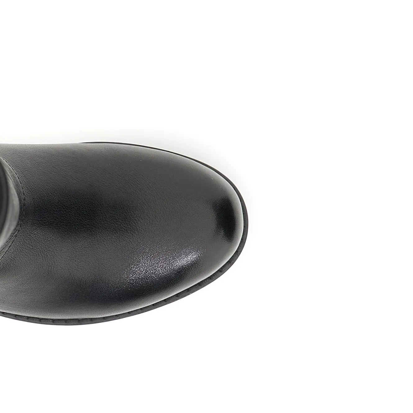 CafèNoir Stivali Donna Pelle Neri Risvolto Tacco 3,2