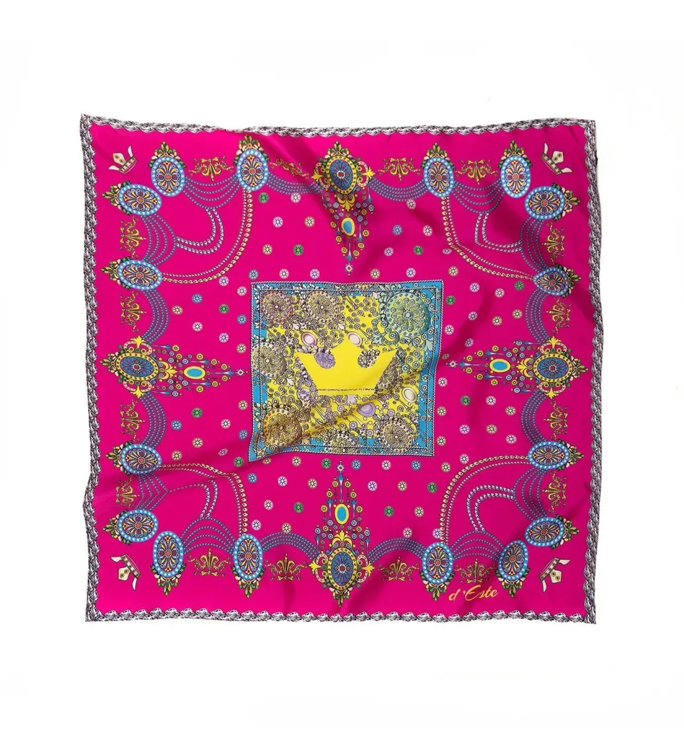 Cardinal Milano The Crown foulard seta fucsia